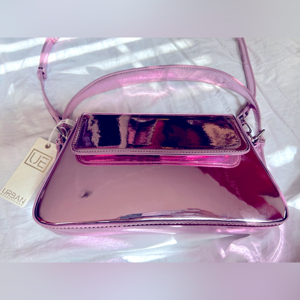 Pink Christmas Chrome Purse